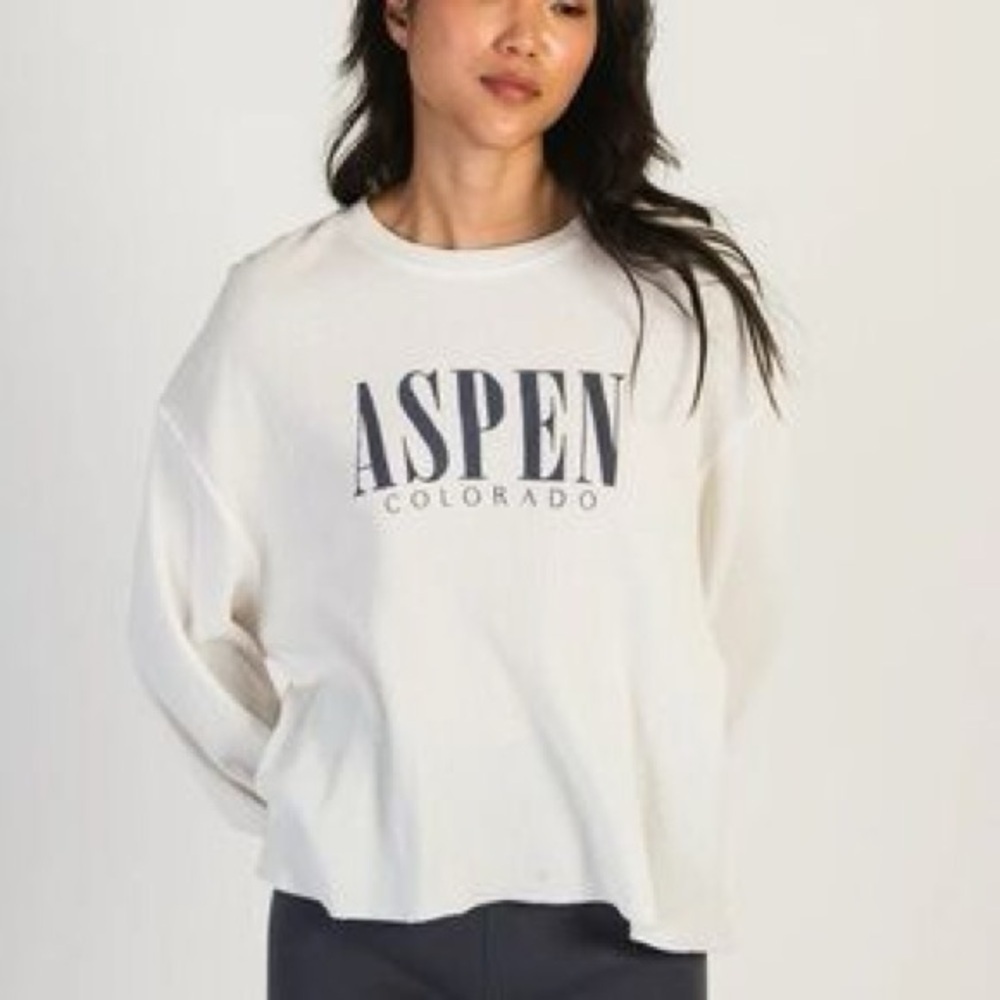 Harlow Aspen Colorado Waffle Knit Sweatshirt – Size M